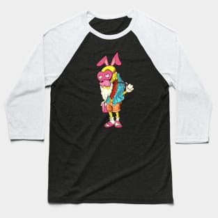 Dope pink rabbit uncle chilling illustration Baseball T-Shirt